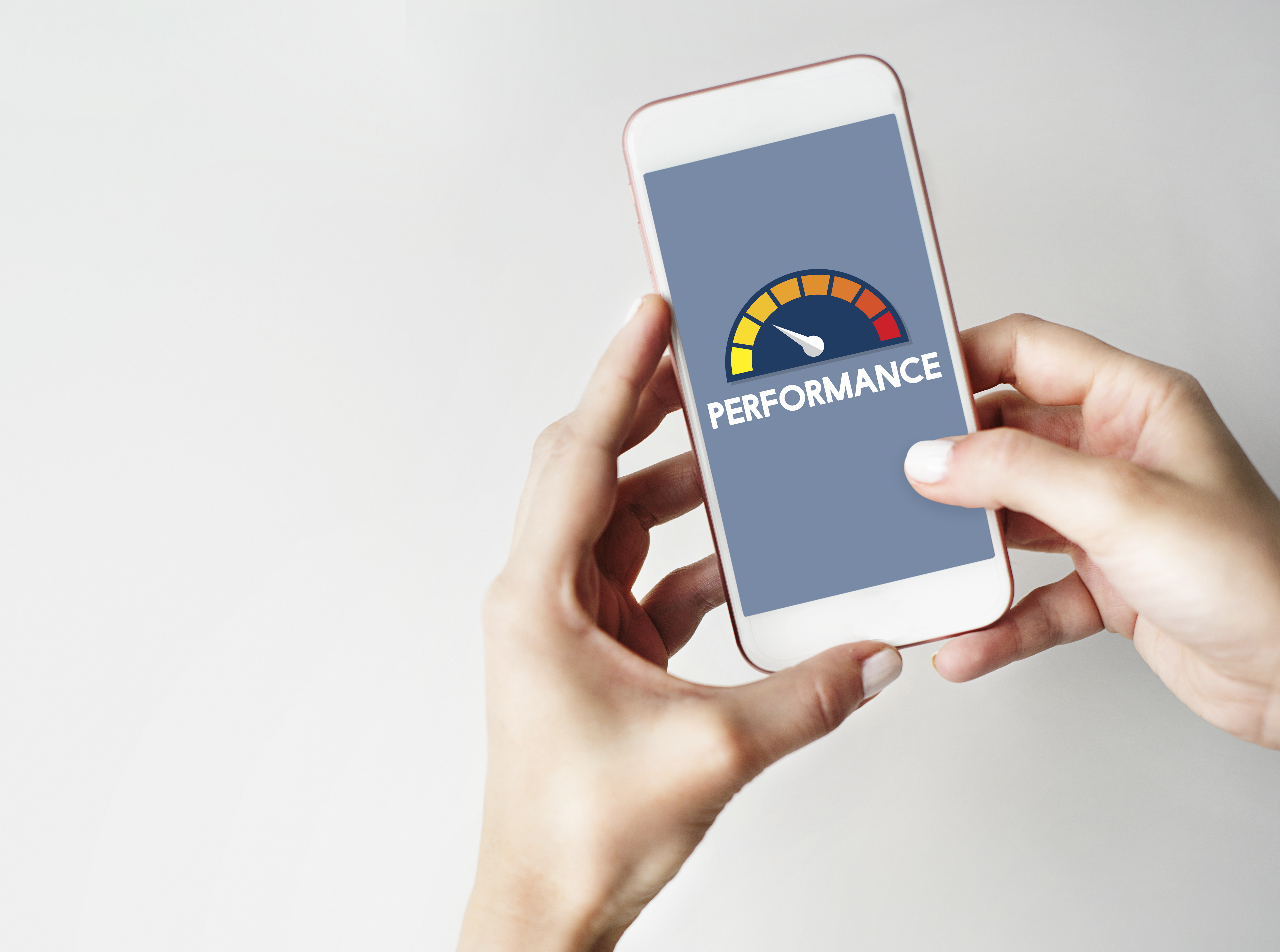 Running an internet speed test on a smartphone